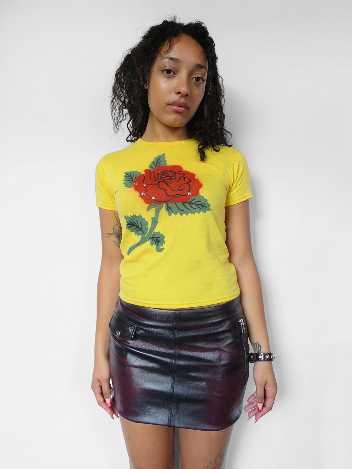 rose tee - yellow