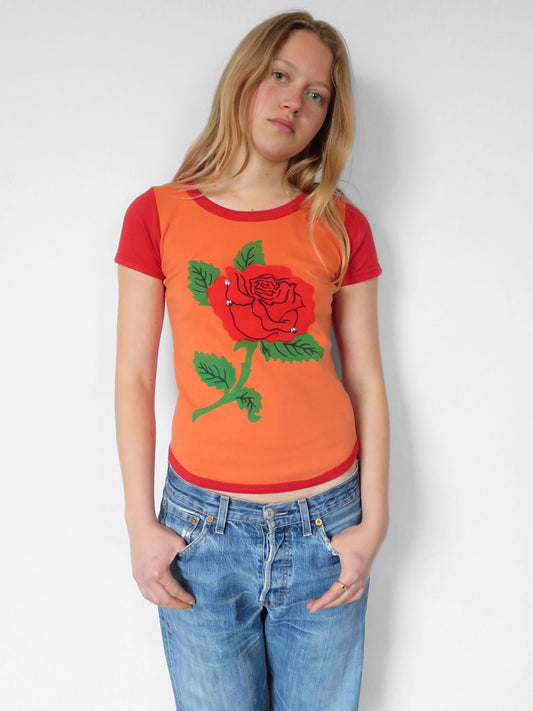 rose tee - orange